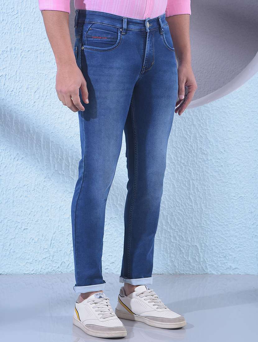 men solid mid rise slim fit jeans - 21984531 -  Standard Image - 2