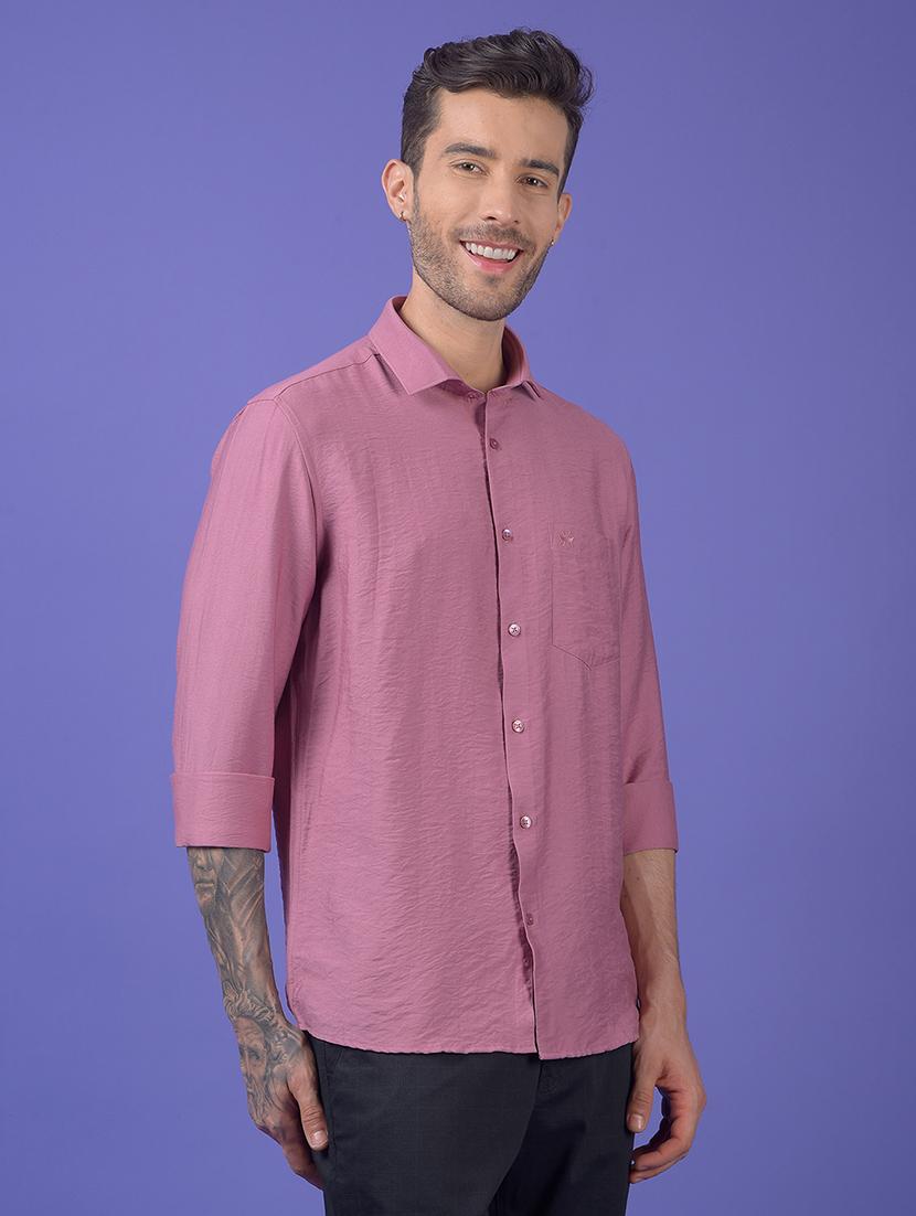 men solid long sleeve slim fit casual shirt - 21984613 - Standard Image - 2