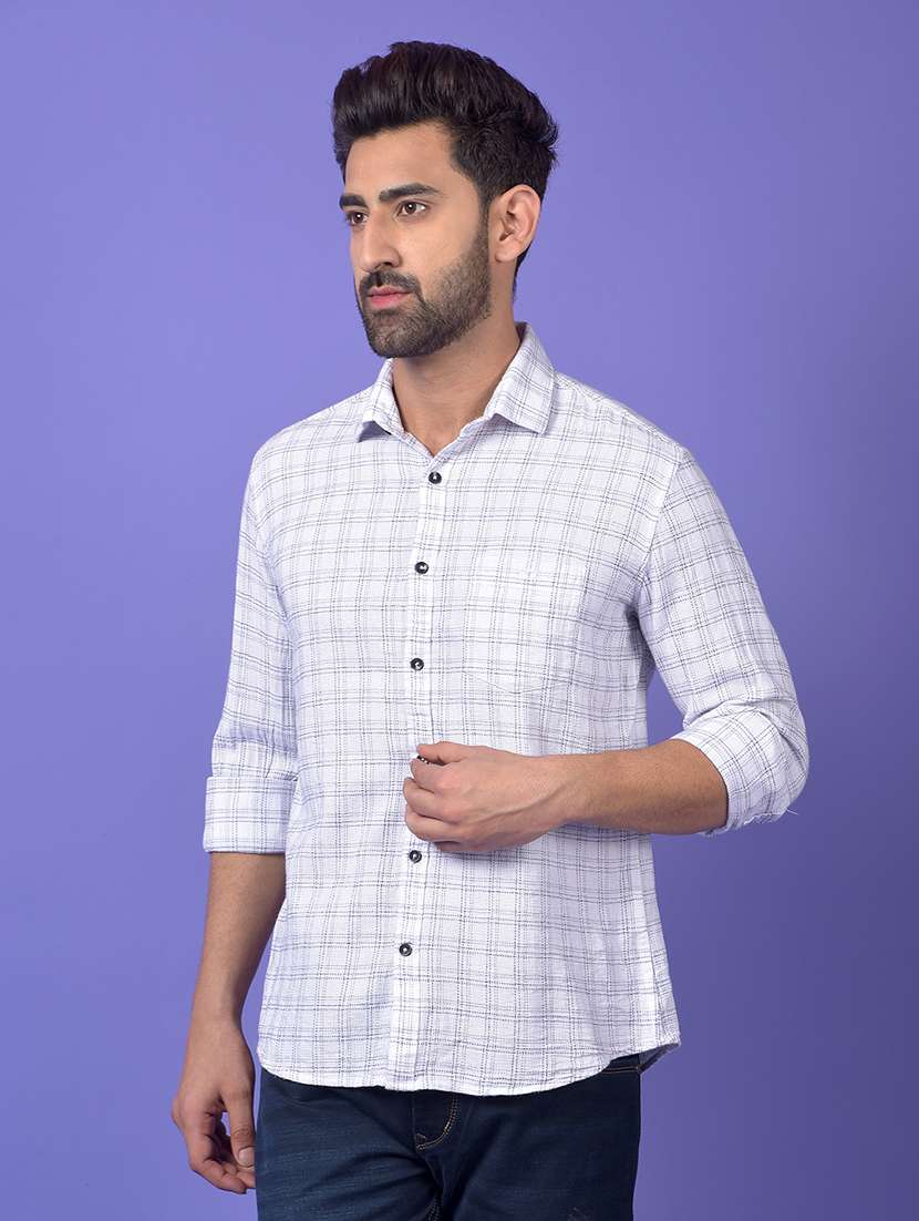 white cotton casual shirt - 21984665 - Standard Image - 2