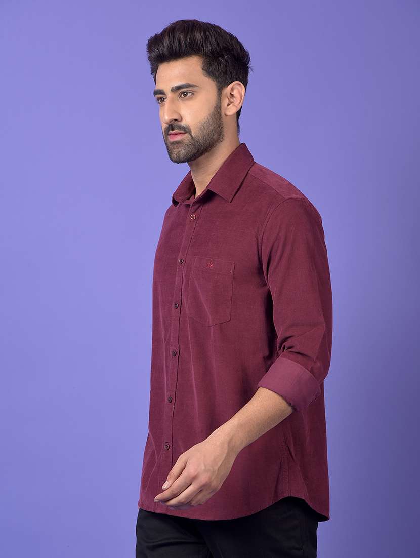men solid long sleeve slim fit casual shirt - 21984694 - Standard Image - 2