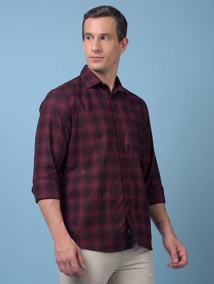 men checkered long sleeve regular fit casual shirt - 21984703 -  Standard Image - 2
