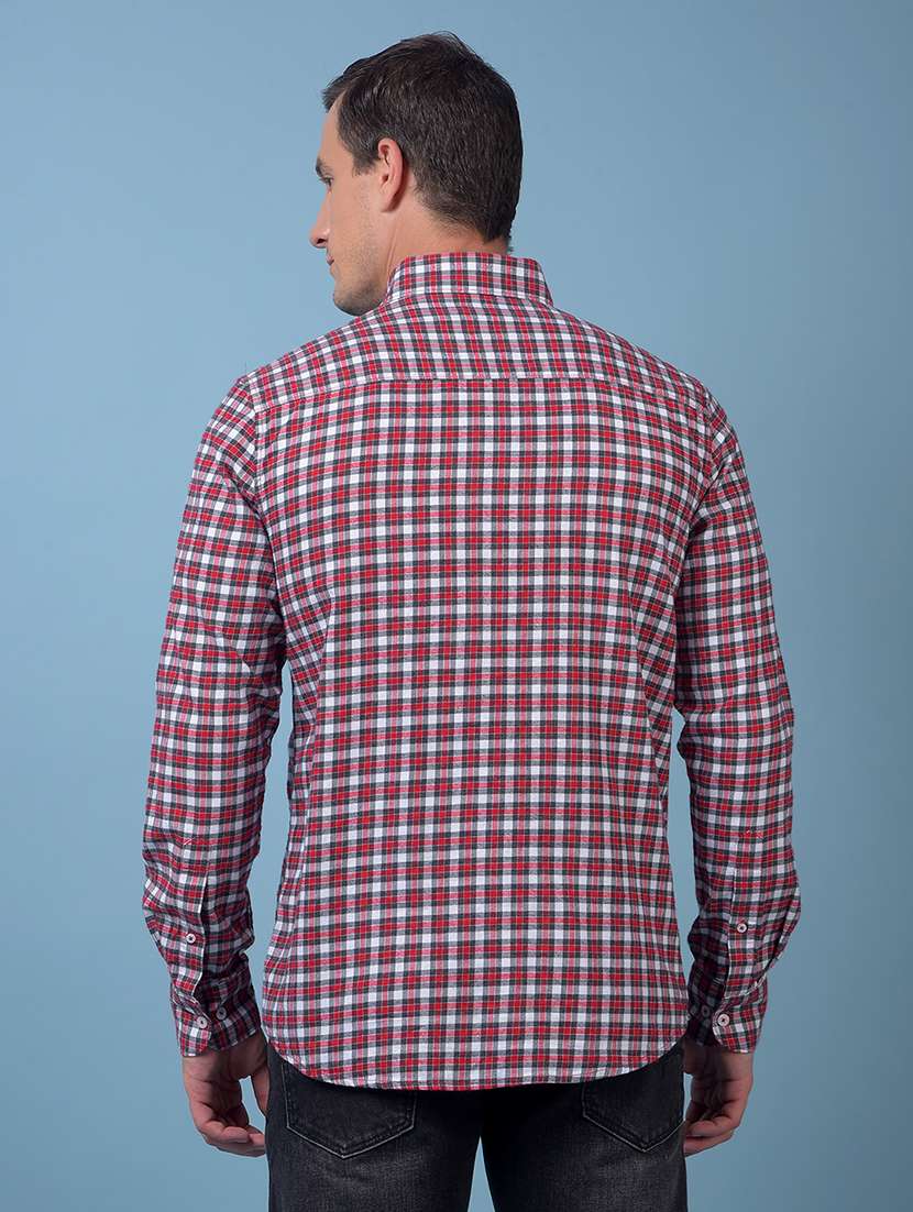men checkered long sleeve regular fit casual shirt - 21984705 - Standard Image - 2