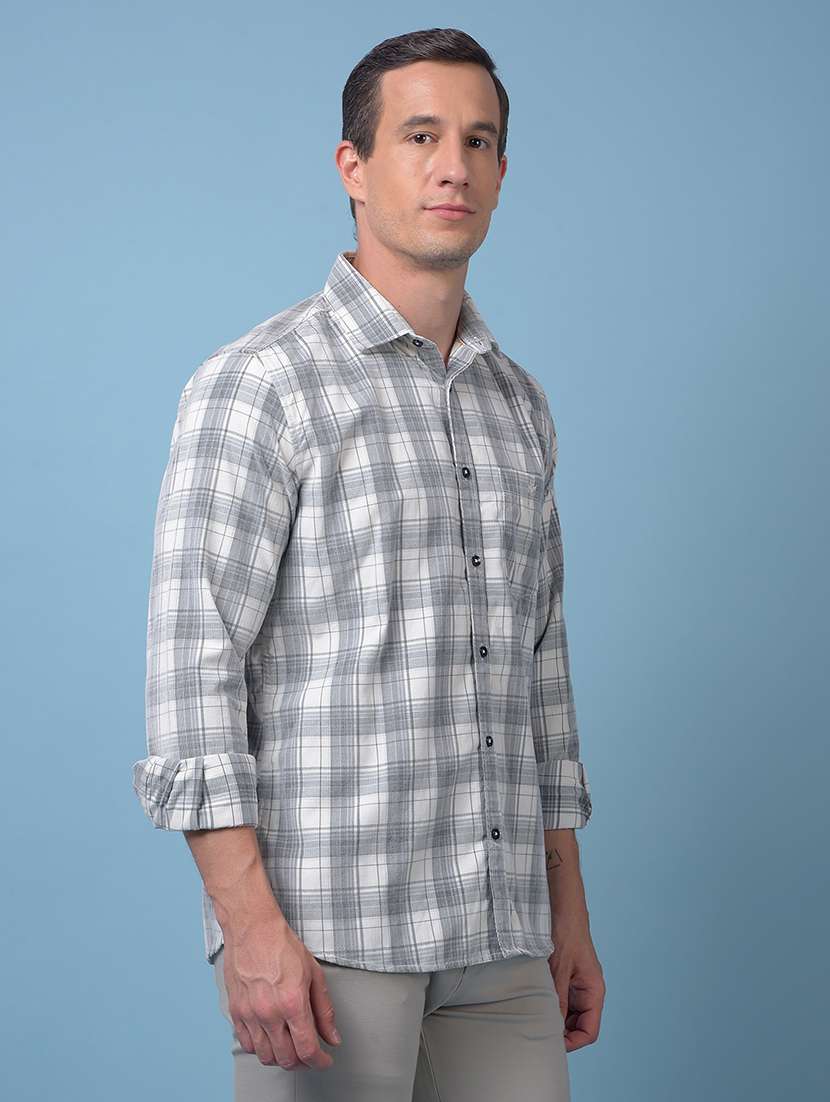 men checkered long sleeve regular fit casual shirt - 21984719 - Standard Image - 2