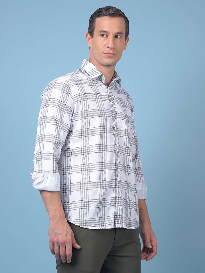men checkered long sleeve regular fit casual shirt - 21984722 - Standard Image - 2