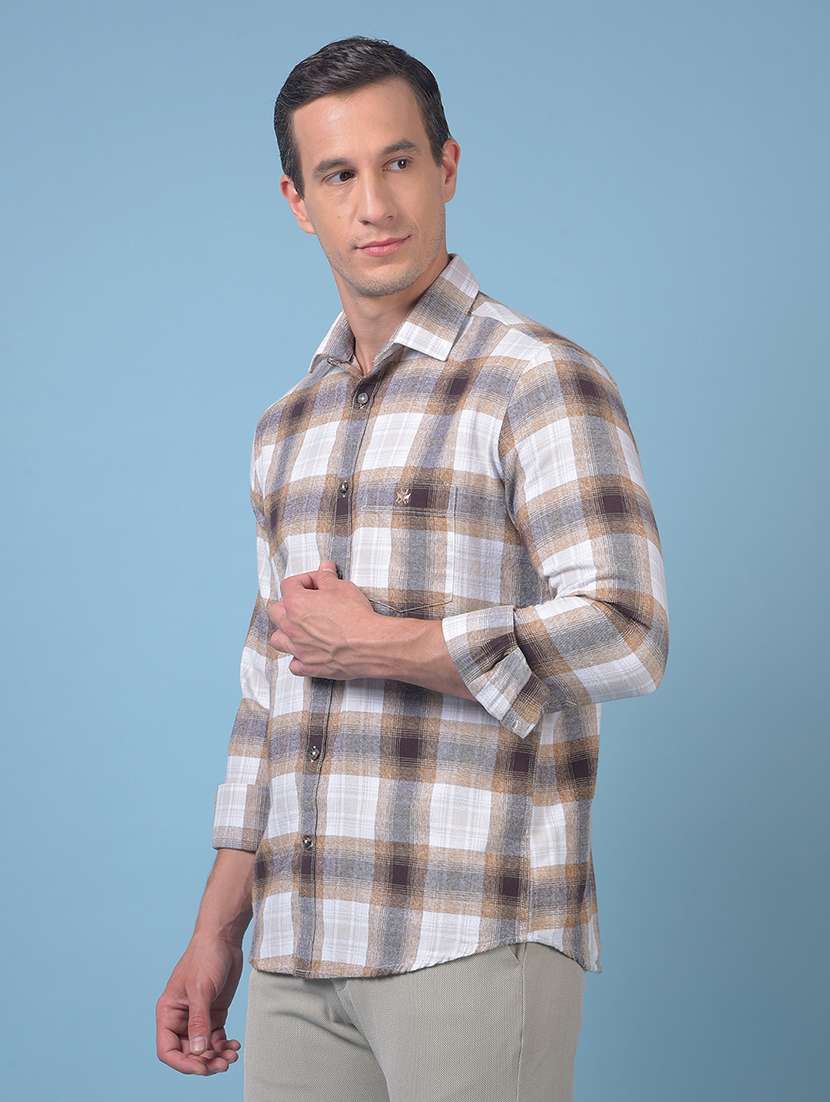 men checkered long sleeve regular fit casual shirt - 21984743 -  Standard Image - 2