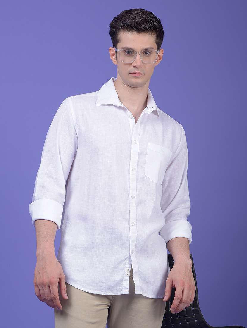 men solid long sleeve slim fit casual shirt - 21984762 - Zoom Image - 0