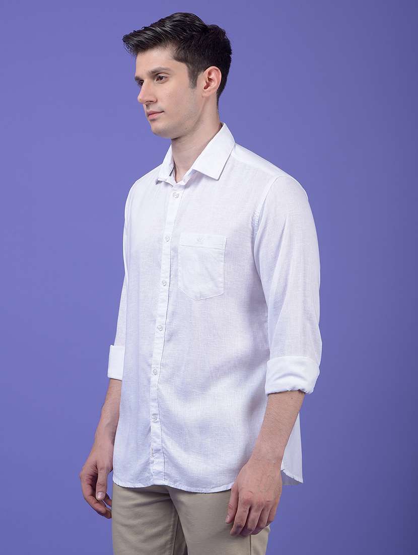 men solid long sleeve slim fit casual shirt - 21984762 - Standard Image - 2