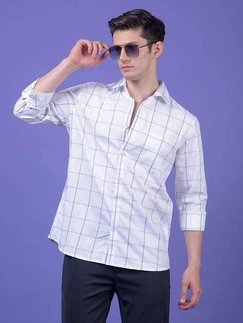 men checkered long sleeve slim fit casual shirt - 21984809 -  Standard Image - 0