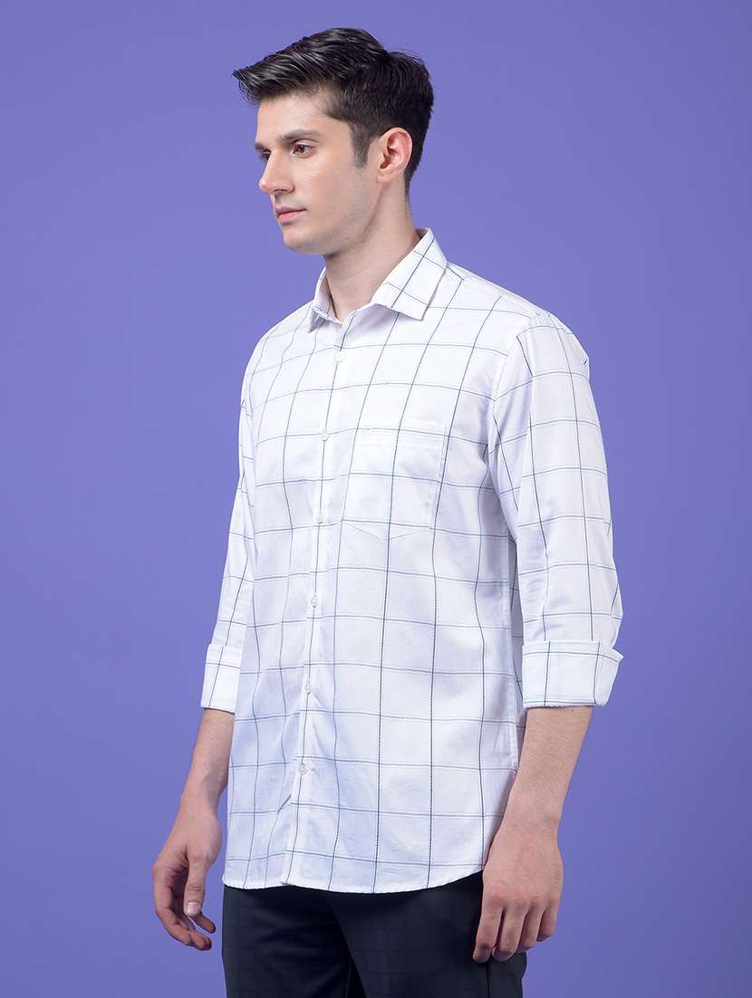 men checkered long sleeve slim fit casual shirt - 21984809 -  Standard Image - 2