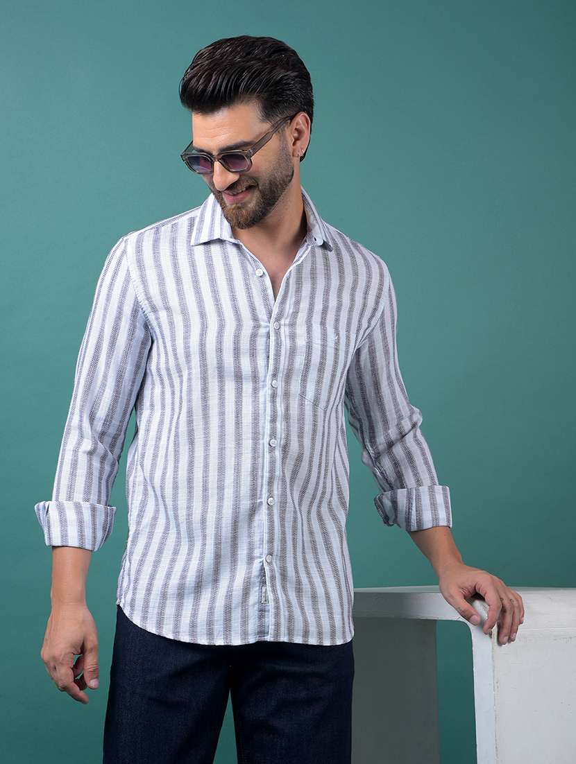 white cotton casual shirt
