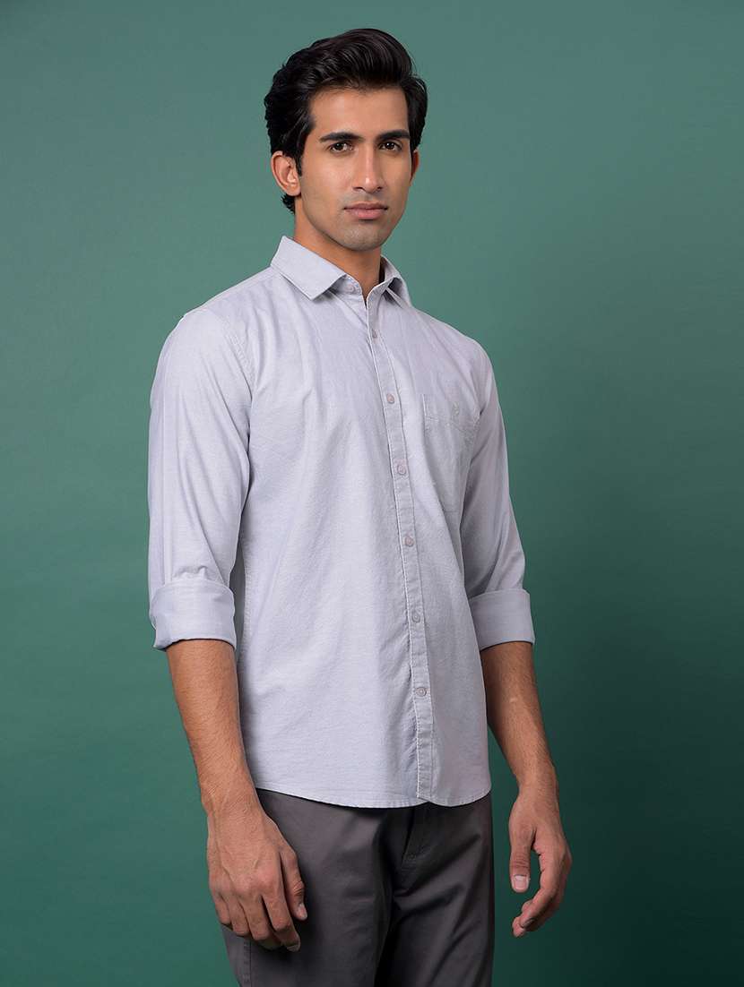 grey cotton casual shirt - 21984837 -  Standard Image - 2