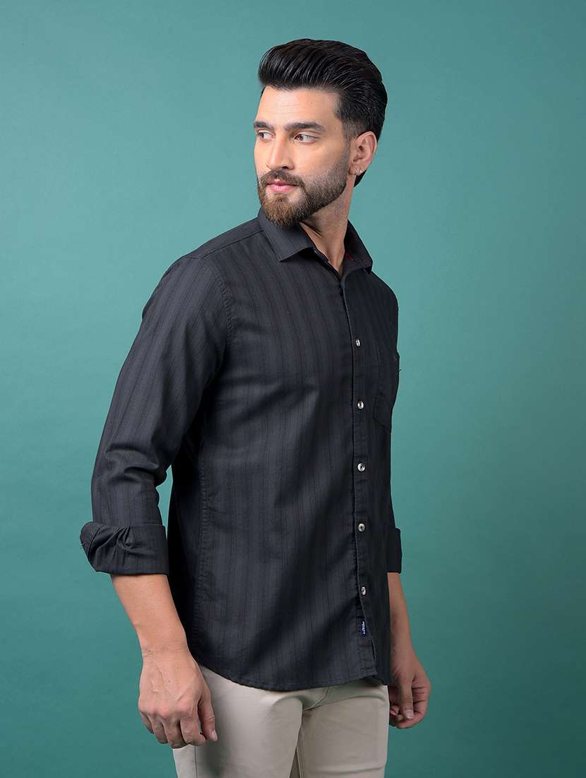 green cotton casual shirt - 21984879 -  Standard Image - 2