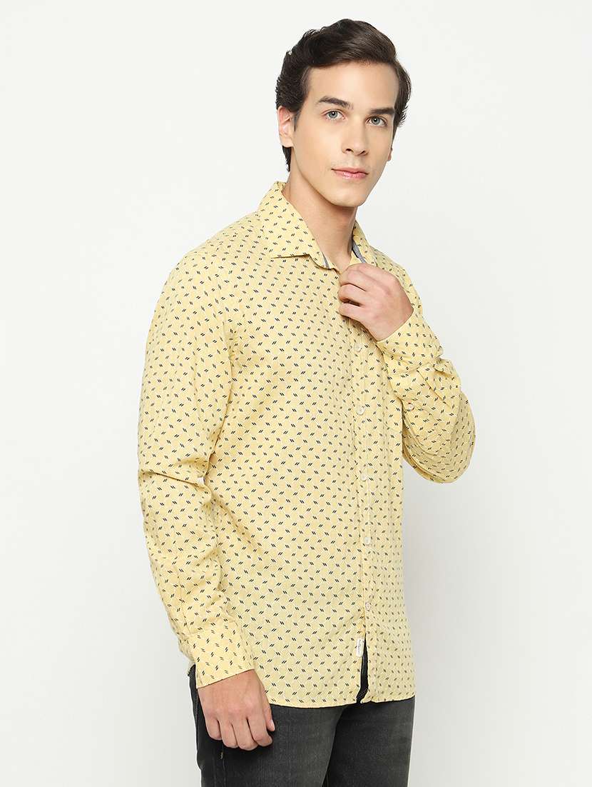 men printed long sleeve slim fit casual shirt - 21984888 -  Standard Image - 2
