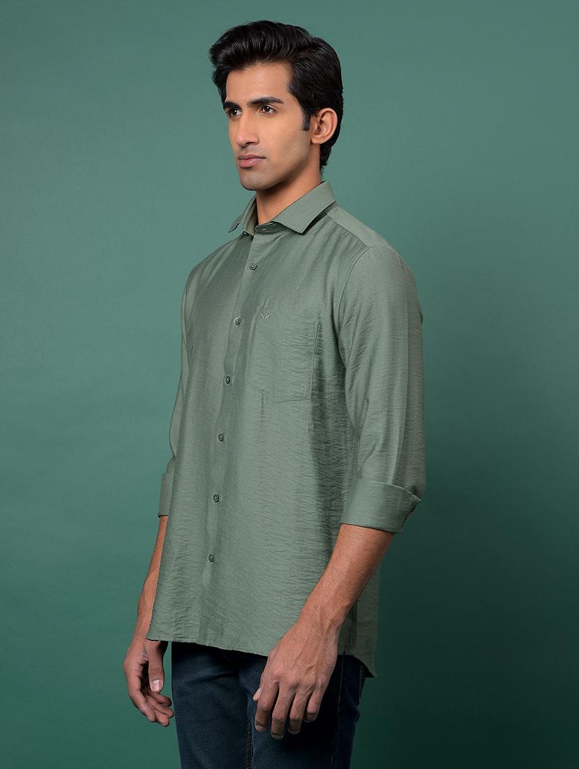 men solid long sleeve slim fit casual shirt - 21984928 - Standard Image - 2