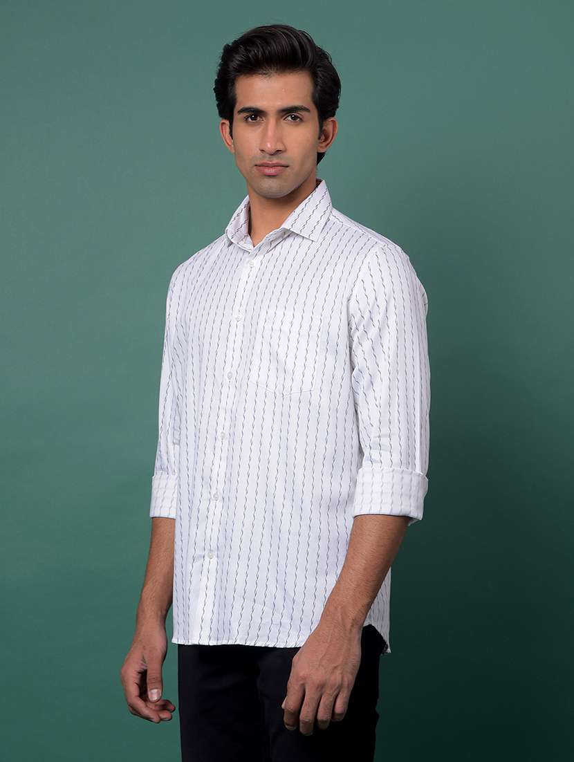 men printed long sleeve slim fit casual shirt - 21984948 -  Standard Image - 2