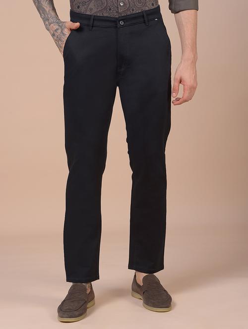 men solid mid rise straight fit chinos - 21985010 - Standard Image - 0