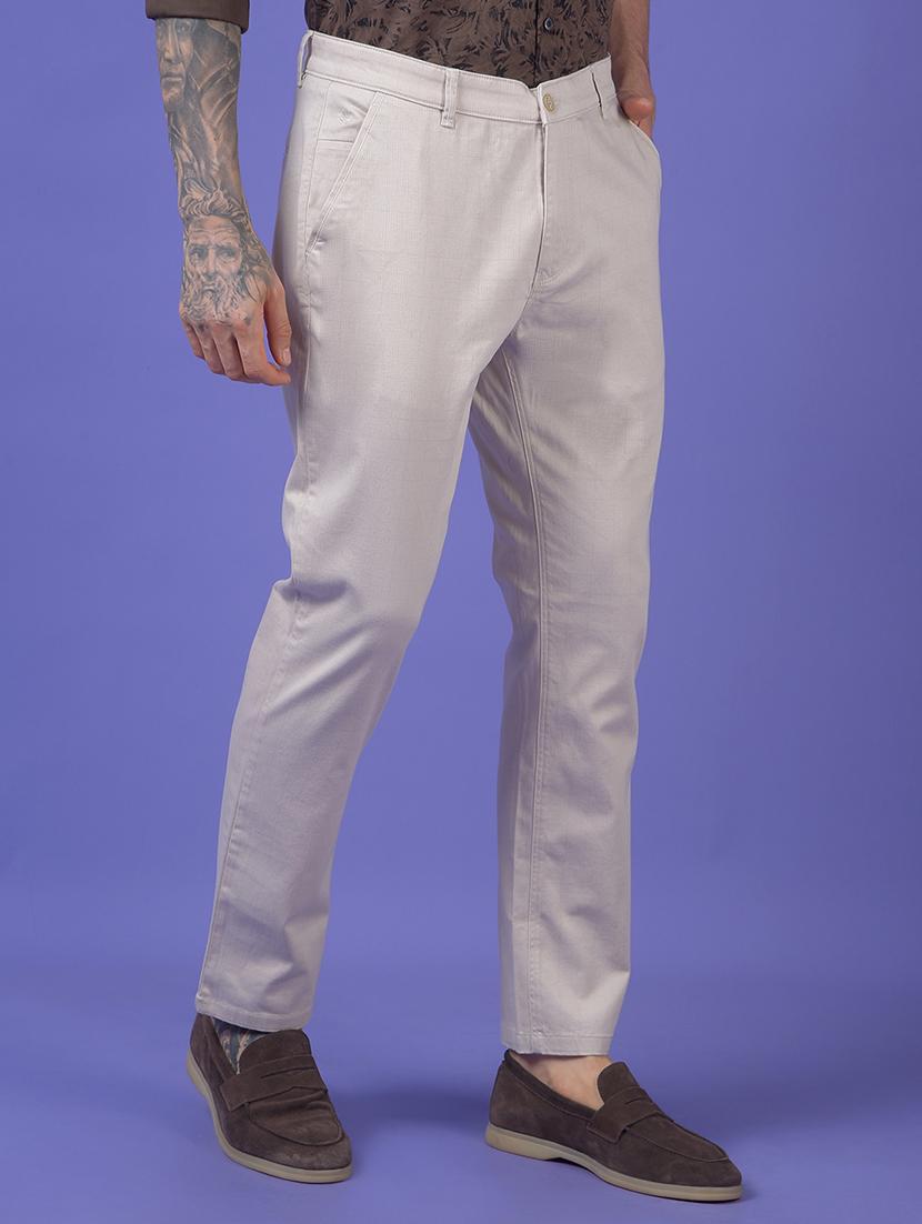 men solid mid rise slim fit chinos - 21985028 - Standard Image - 2