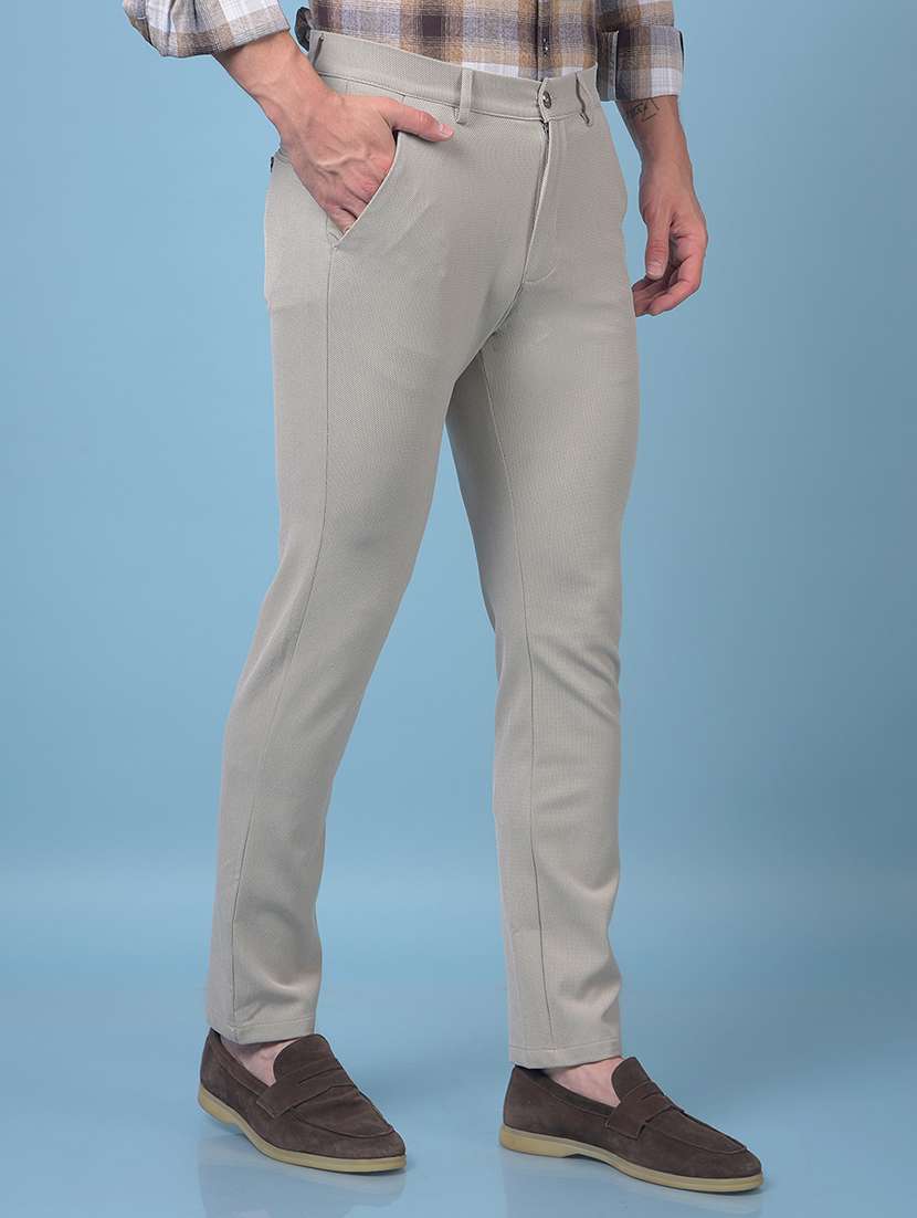 men solid mid rise slim fit chinos  - 21985037 -  Standard Image - 2