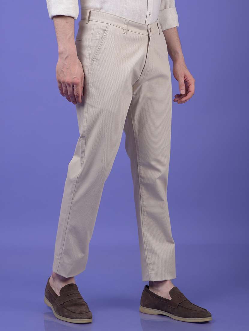 men solid mid rise straight fit chinos - 21985057 - Standard Image - 2