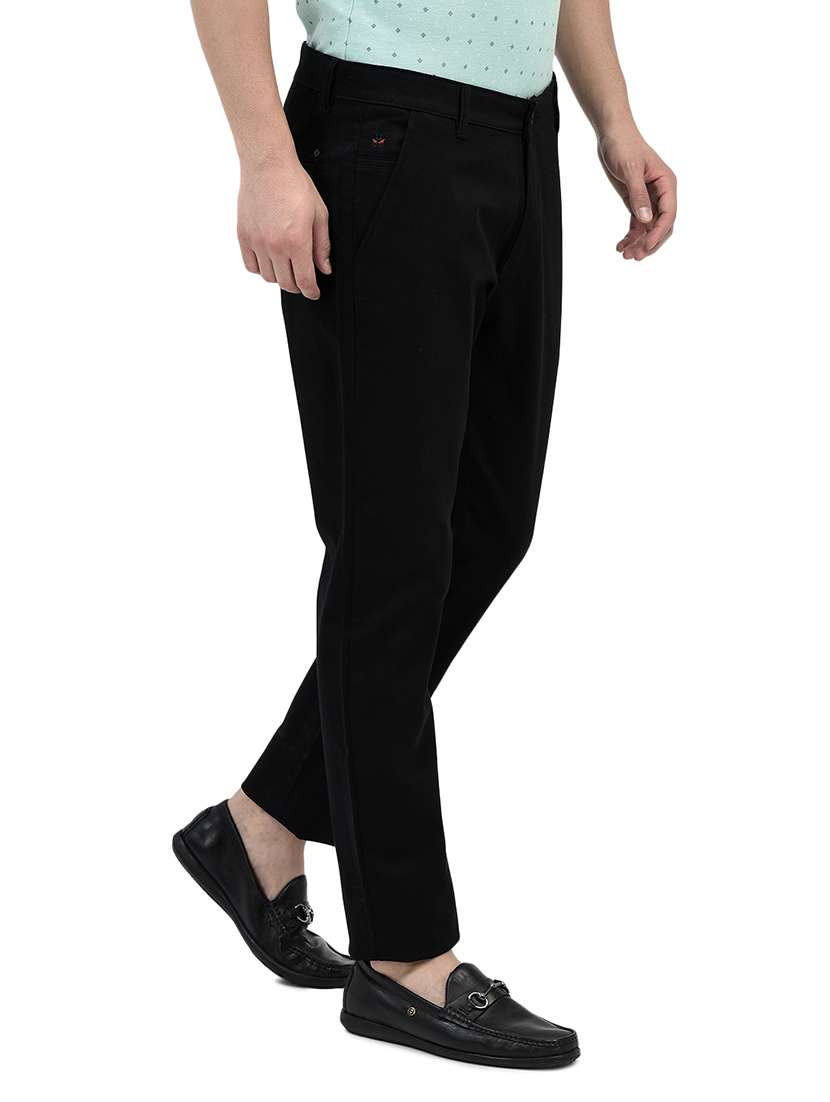 men solid mid rise slim fit chinos - 21985067 - Standard Image - 2