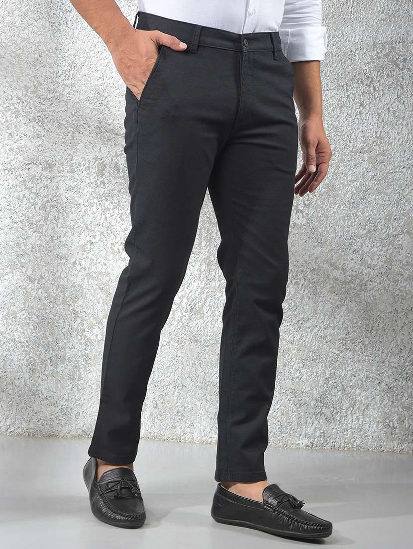 men solid mid rise straight fit chinos  - 21985073 -  Standard Image - 2