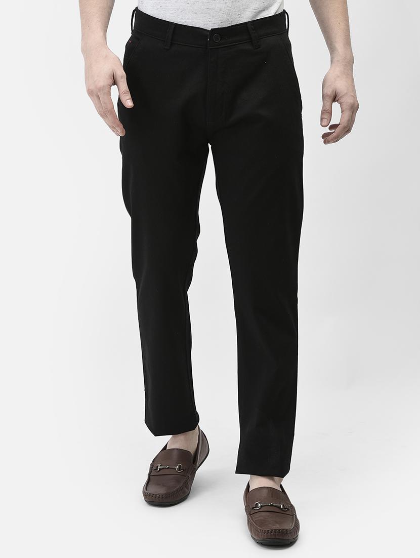 men solid mid rise straight fit chinos 