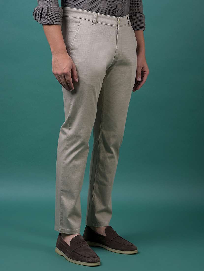 men solid mid rise straight fit chinos  - 21985094 -  Standard Image - 2