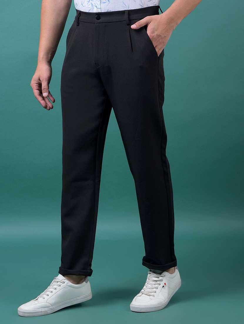 men solid mid rise straight fit chinos  - 21985100 -  Standard Image - 2