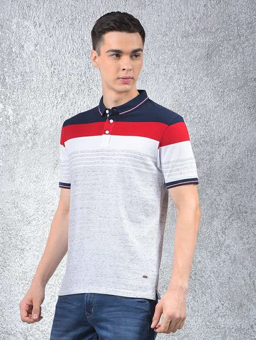 men color blocked short sleeve regular fit polo t-shirt - 21985126 - Standard Image - 0