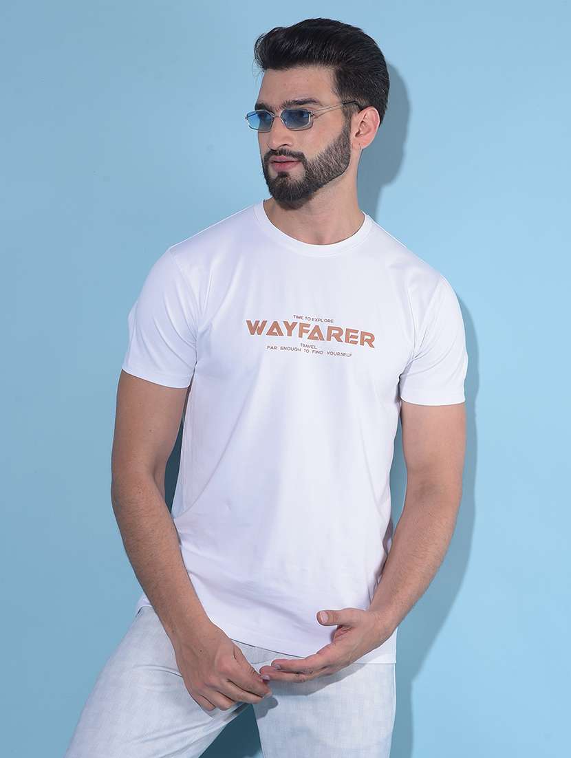 men printed short sleeve regular fit t-shirt