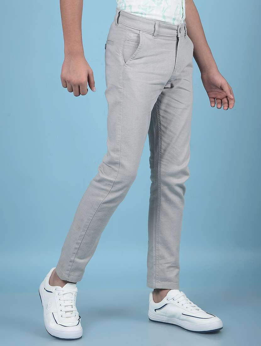 boys solid mid rise slim fit chinos  - 21985194 -  Standard Image - 2
