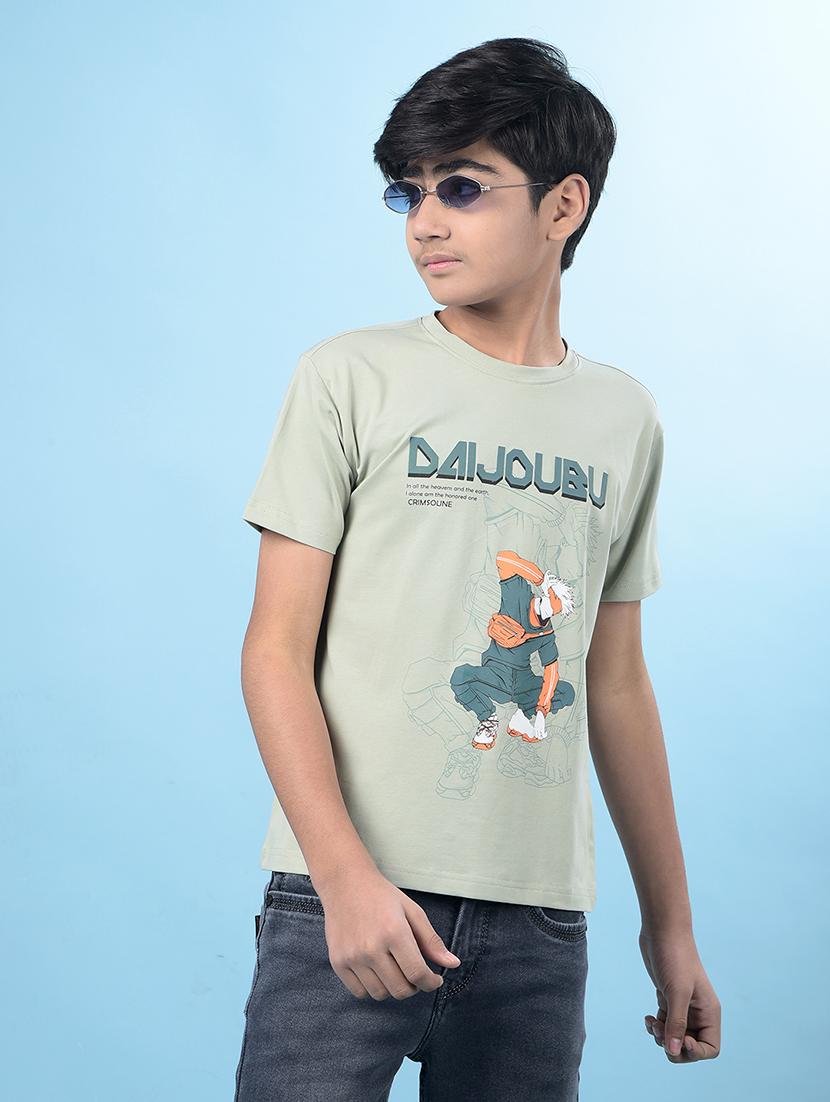 boys printed short sleeve regular fit t-shirt