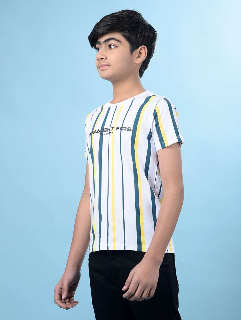 boys stripedshort sleeve regular fit t-shirt - 21985208 -  Standard Image - 2