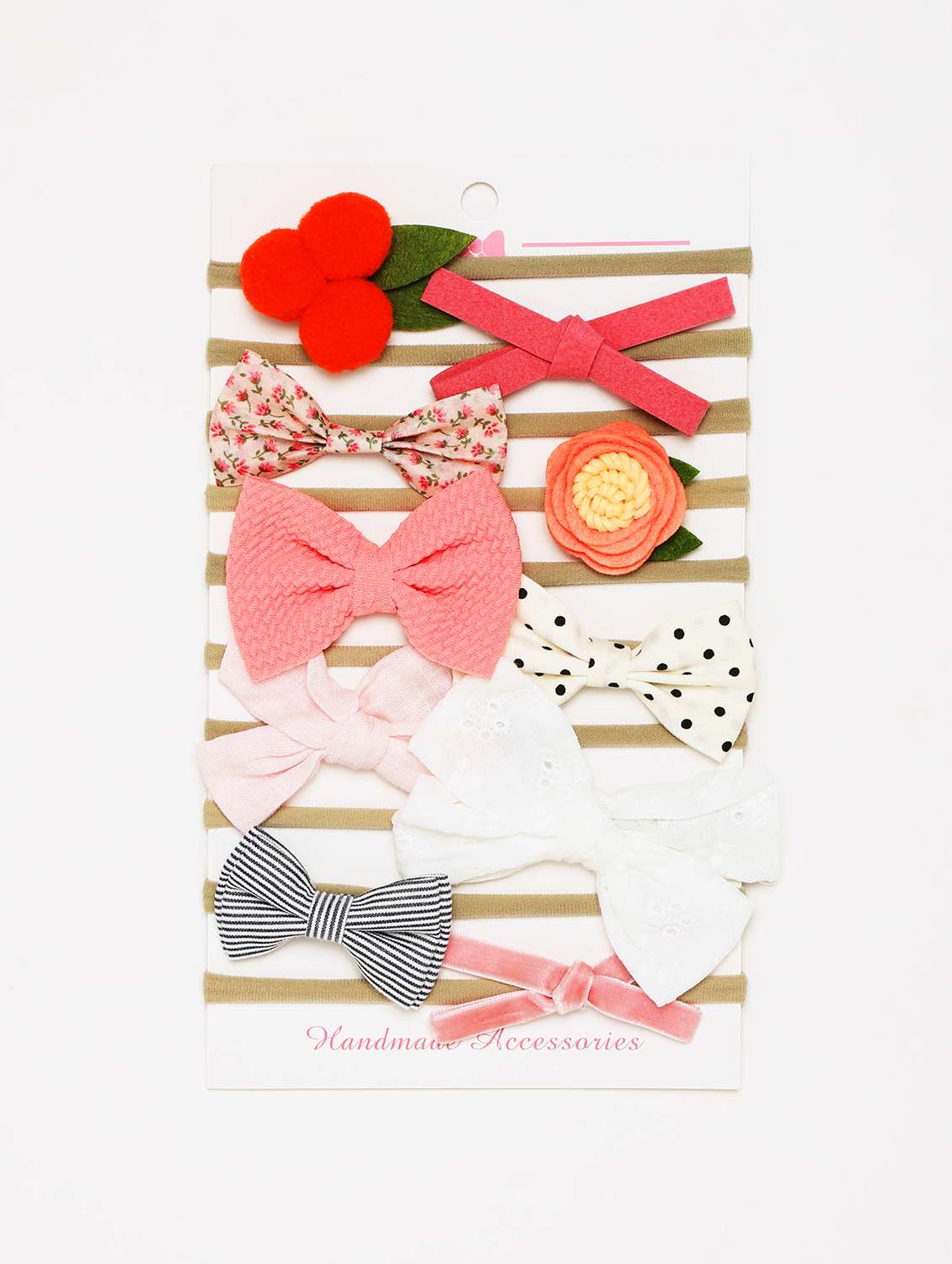 girls pack of 10 multi color bow hair clips - 21985238 -  Standard Image - 2