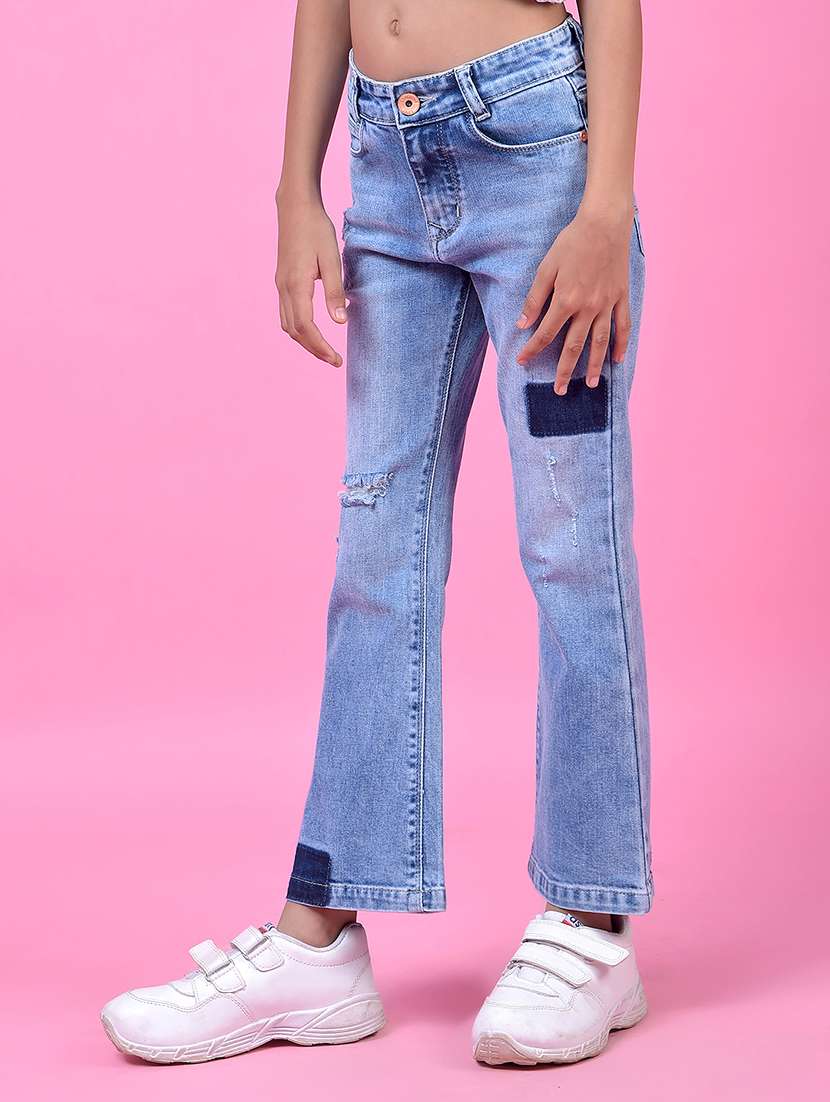 girls solid mid rise bootcut jeans - 21985397 -  Standard Image - 2
