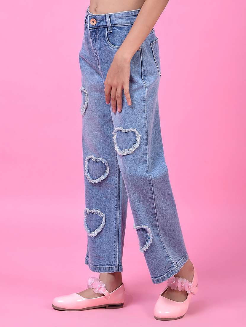 girls solid mid rise straight fit jean - 21985403 -  Standard Image - 2