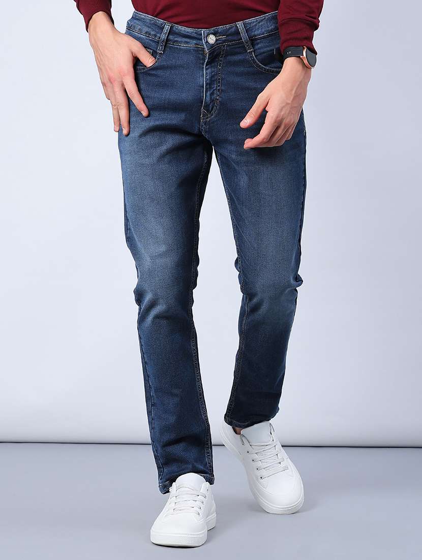 men washed mid rise full length jeans - 21985682 -  Standard Image - 2