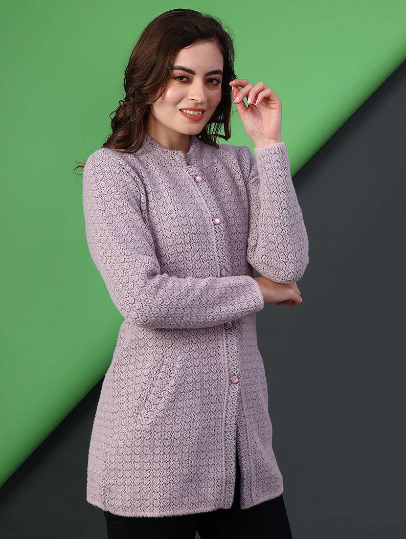 women self designed long sleeve cardigan - 21985788 -  Standard Image - 2