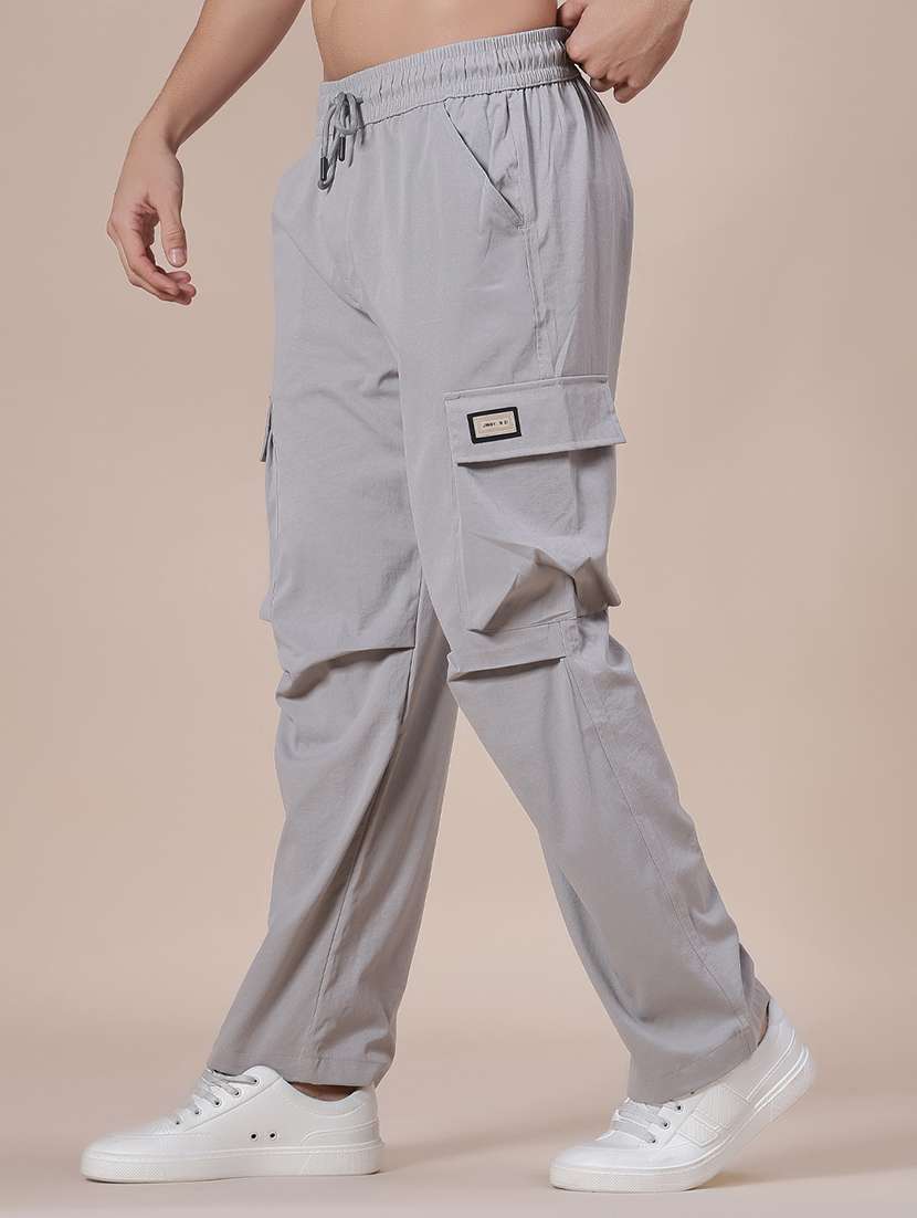 men solid mid rise regular fit cargo - 21985802 -  Standard Image - 2