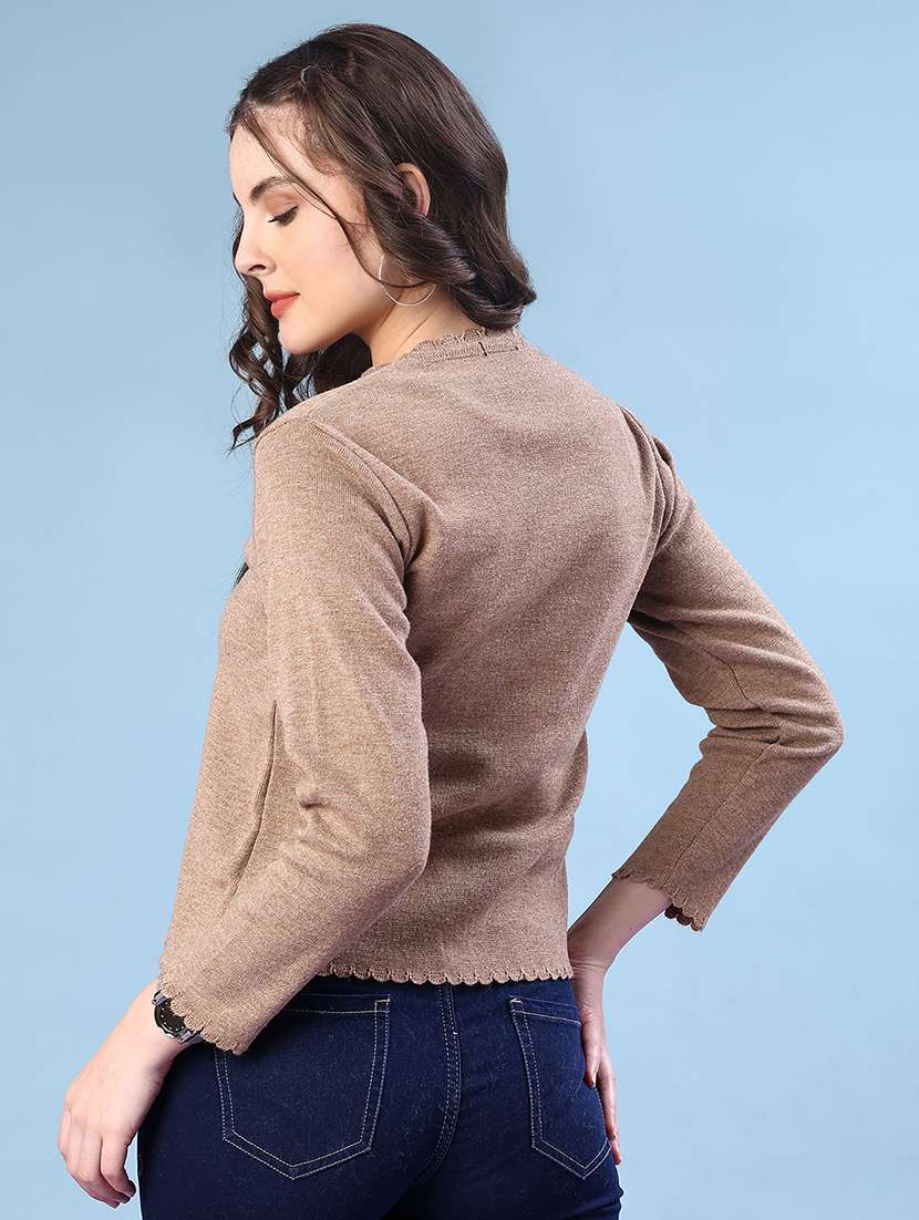 women solid long sleeve cardigan - 21985937 -  Standard Image - 2