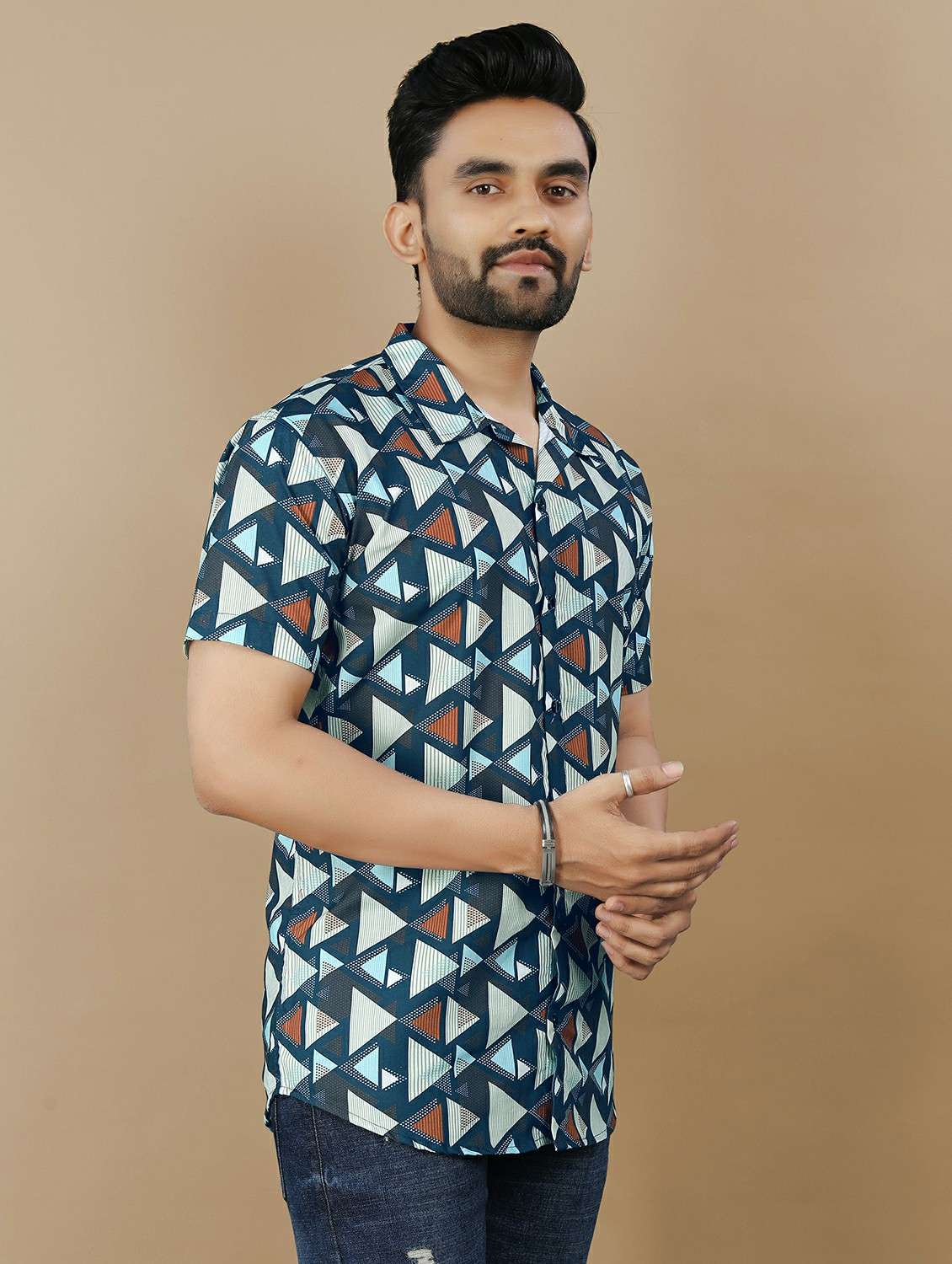 blue cotton casual shirt - 21985958 - Standard Image - 2
