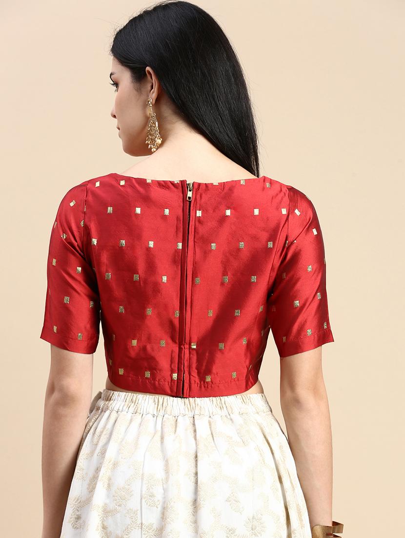 women self design short sleeve stitched blouse - 21986015 - Standard Image - 2
