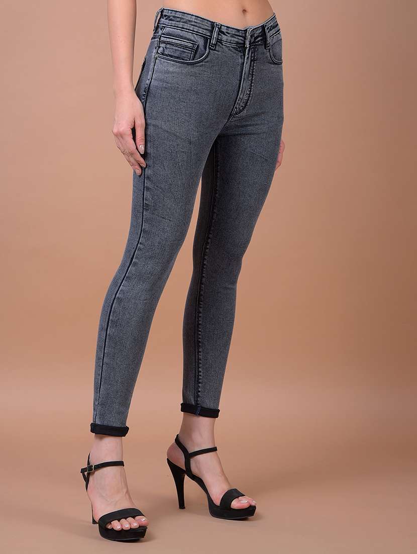 women solid mid rise skinny jeans - 21986033 - Standard Image - 2