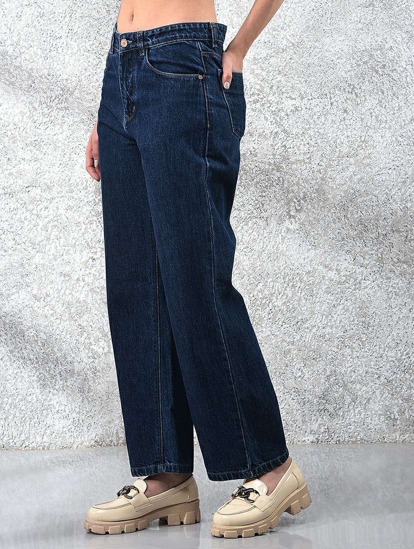 women solid mid rise straight fit jean - 21986035 -  Standard Image - 2