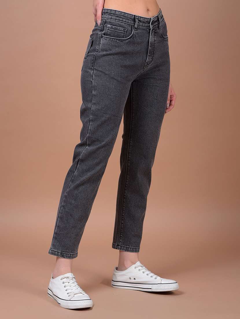 women solid mid rise straight fit jean - 21986036 -  Standard Image - 2