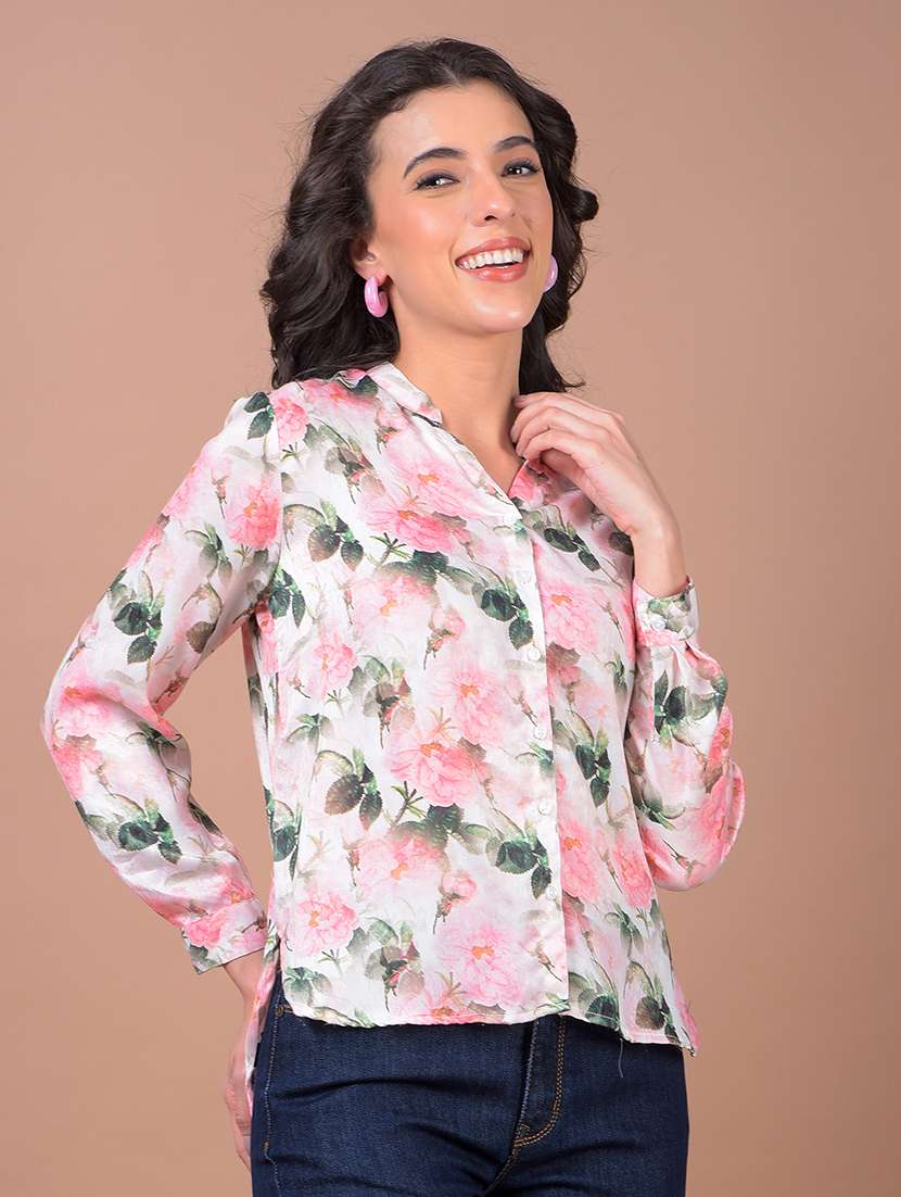 women printed long sleeve shirt - 21986078 -  Standard Image - 2