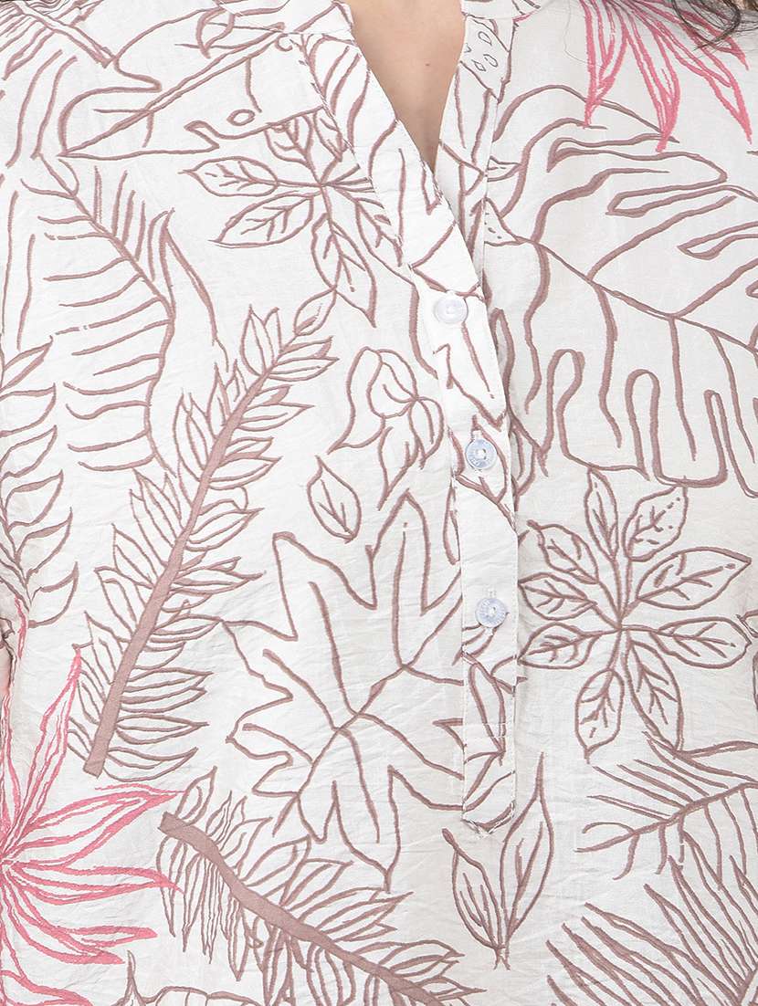 women printed three quarter sleeve regular top - 21986151 -  Standard Image - 2