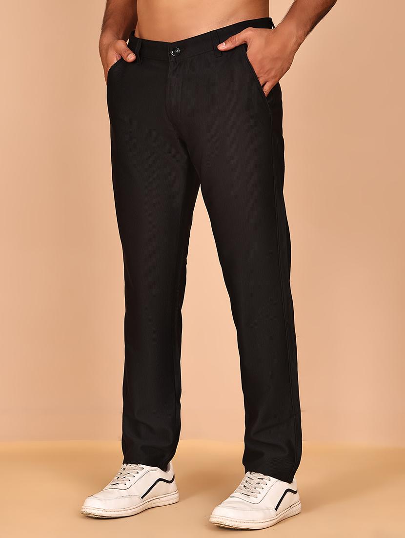 grey cotton flat front casual trousers - 21986193 - Standard Image - 2