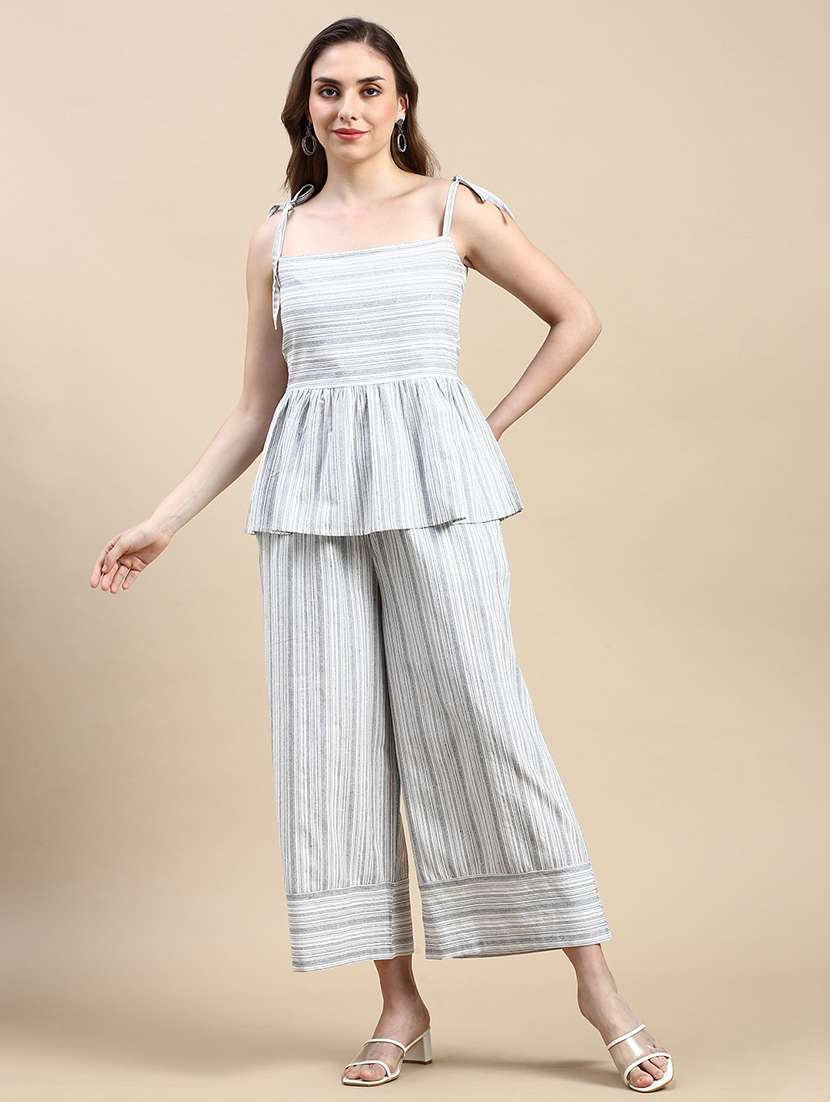 women striped mid rise flared palazzo