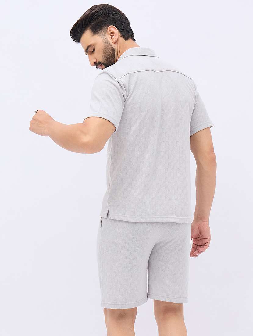 men self designed shirt and shorts co-ord set - 21986267 -  Standard Image - 2